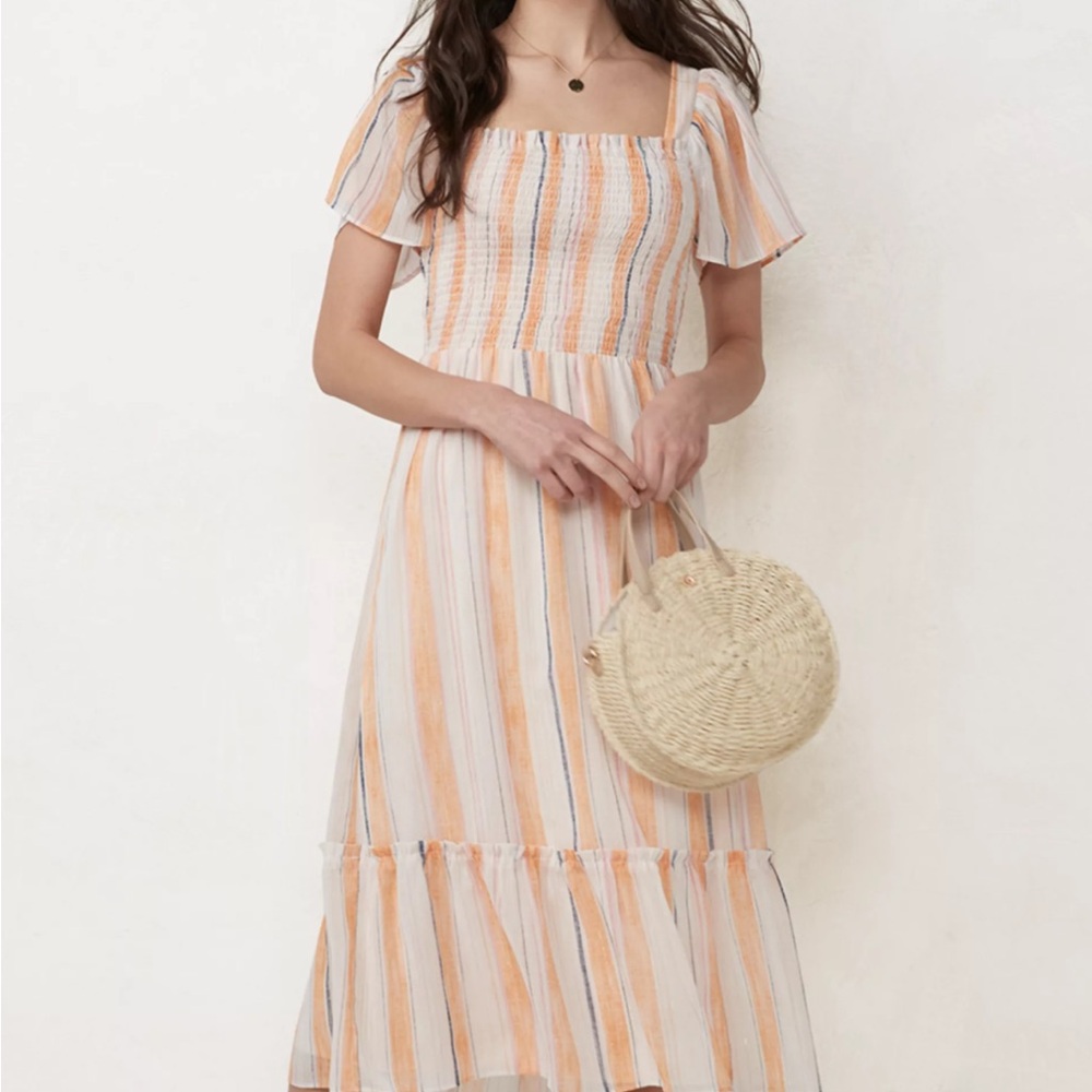 Smocked Flutter Dress